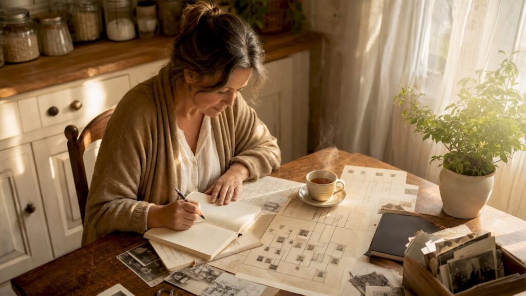 Une femme retrace l’histoire de sa famille depuis chez elle