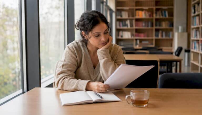Une personne en pleine lecture d’un support de formation sur les énergies